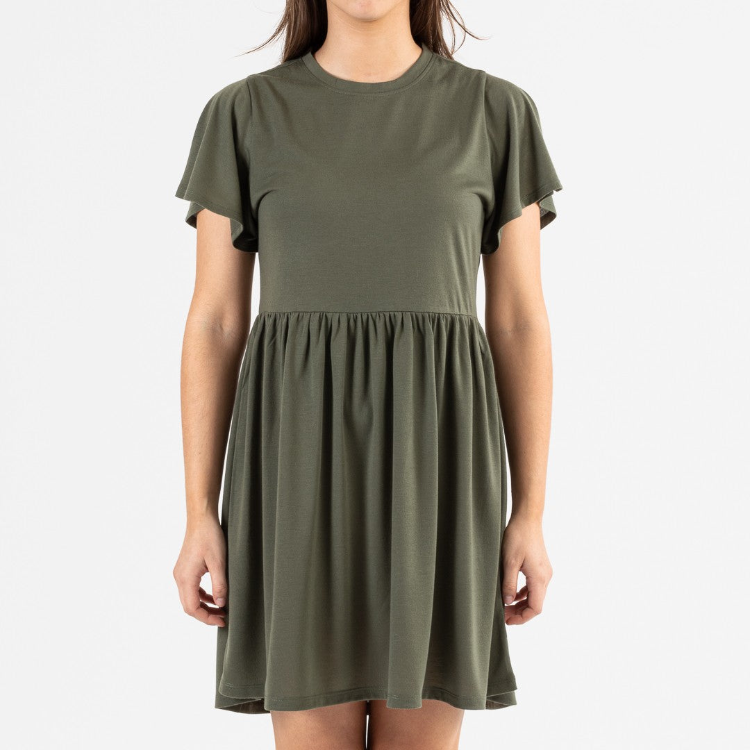 Camisola de manga curta verde-caça