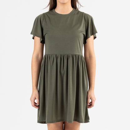 Camisola de manga curta verde-caça