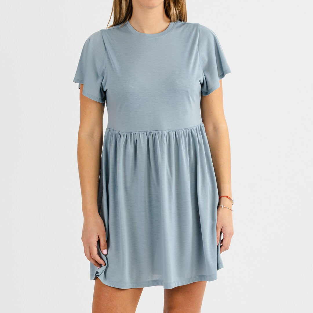 Camisola de dormir índigo de mangas curtas