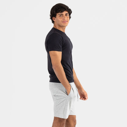 Conjunto de treino curto masculino, azul marinho - cinza