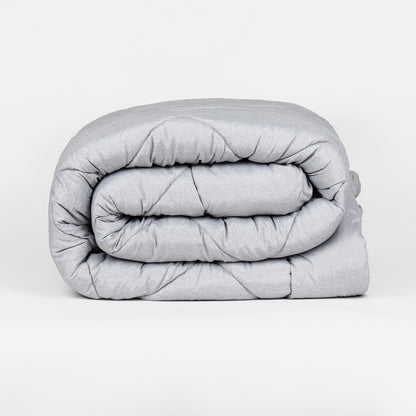 Edredom liso com efeito desgastado