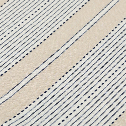 Toalha de mesa listrada cor areia