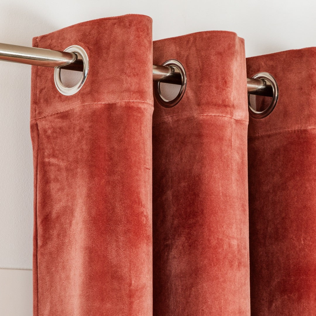 Cortina nova, veludo Marsala