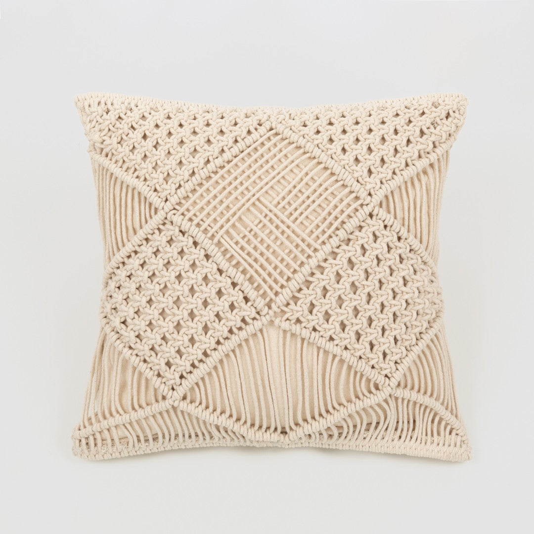 COJIN ALG MACRAME MINOTO - FUNDA + RELLENO