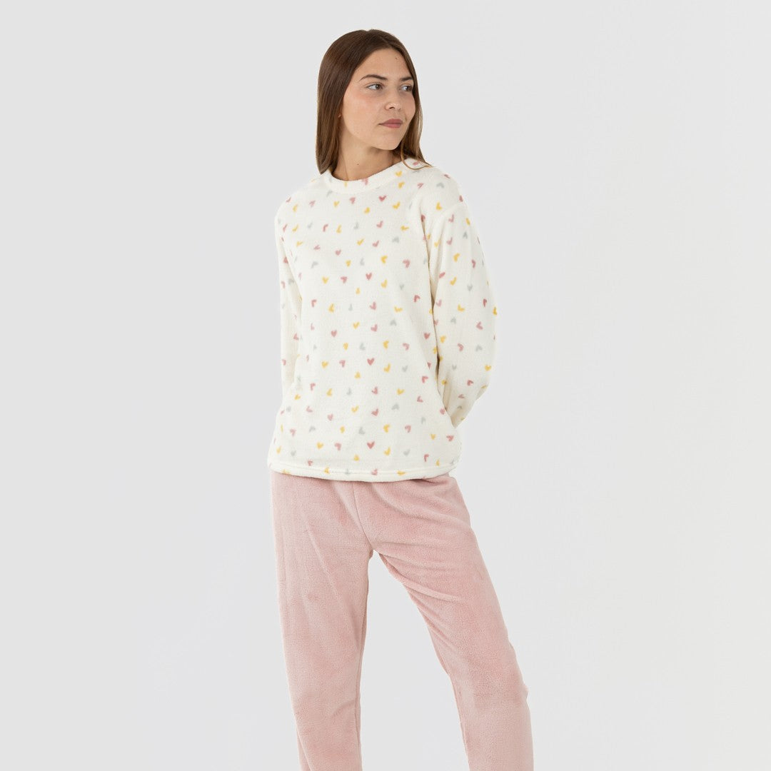 Julie pijama coral malva