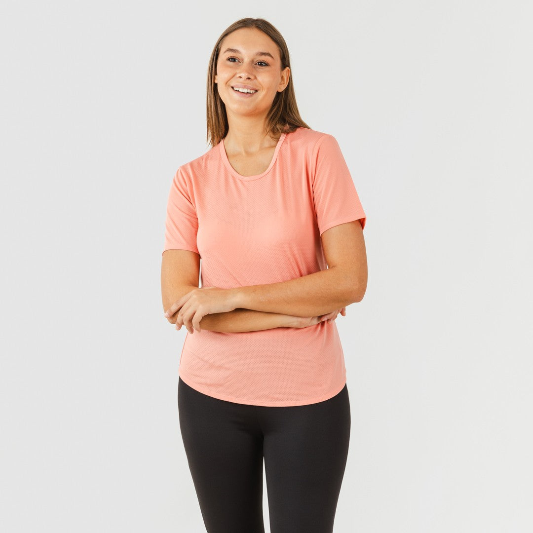 Conjunto esportivo feminino de leggings compridas laranja/preto