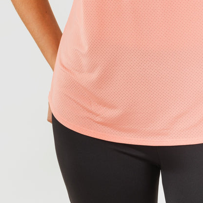 Conjunto esportivo feminino de leggings compridas laranja/preto