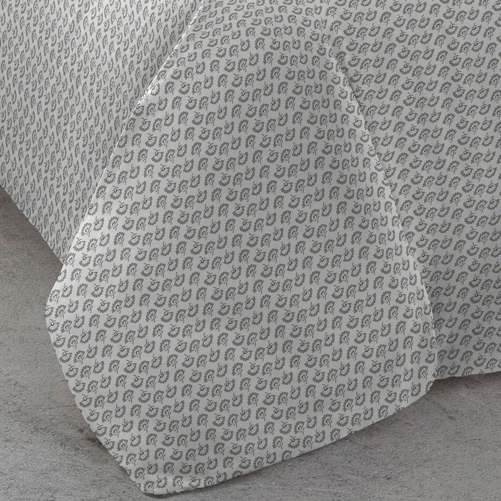 Capa de edredom Diana verde Tiffany em algodão percal