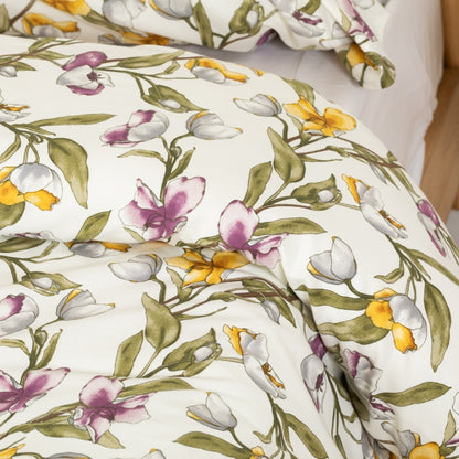 Capa de edredão algodão percal Magnolio natural