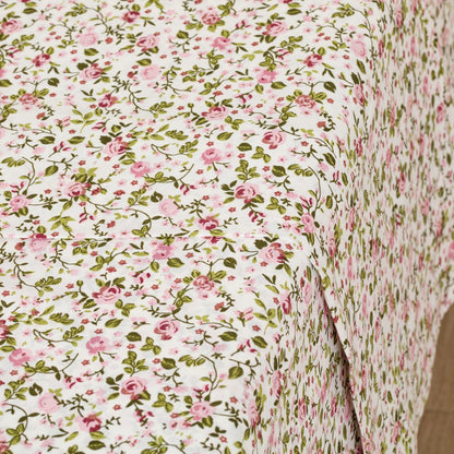 Conjunto de lençóis de algodão rosa Pia