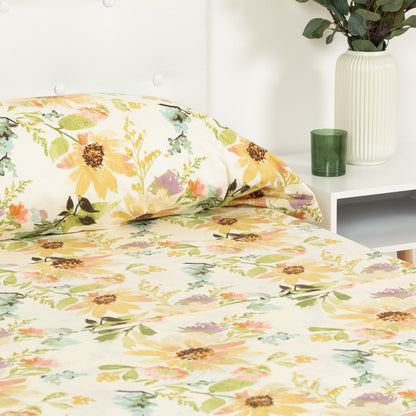 Jogo de lençóis August em percal de algodão natural