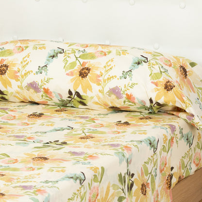 Jogo de lençóis August em percal de algodão natural