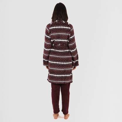 Robe Cronos em tom borgonha coral