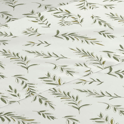 Jogo de lençóis algodão Caliope verde