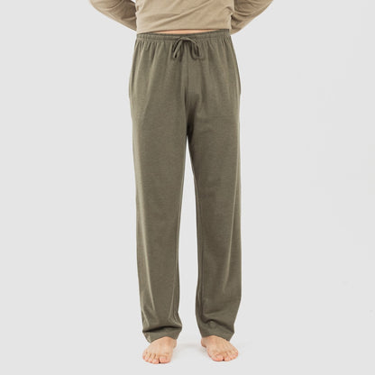 Pijama largo hombre con botones verde cacería - verde oscuro