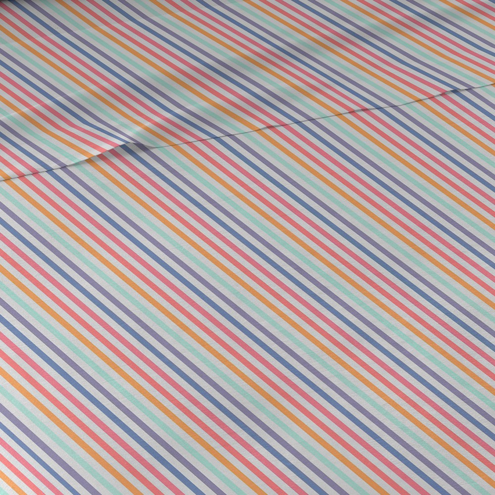 Conjunto de lençóis de berço em algodão com listras de Praga