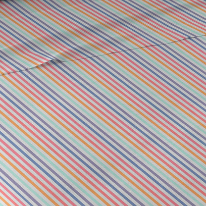 Conjunto de lençóis de berço em algodão com listras de Praga