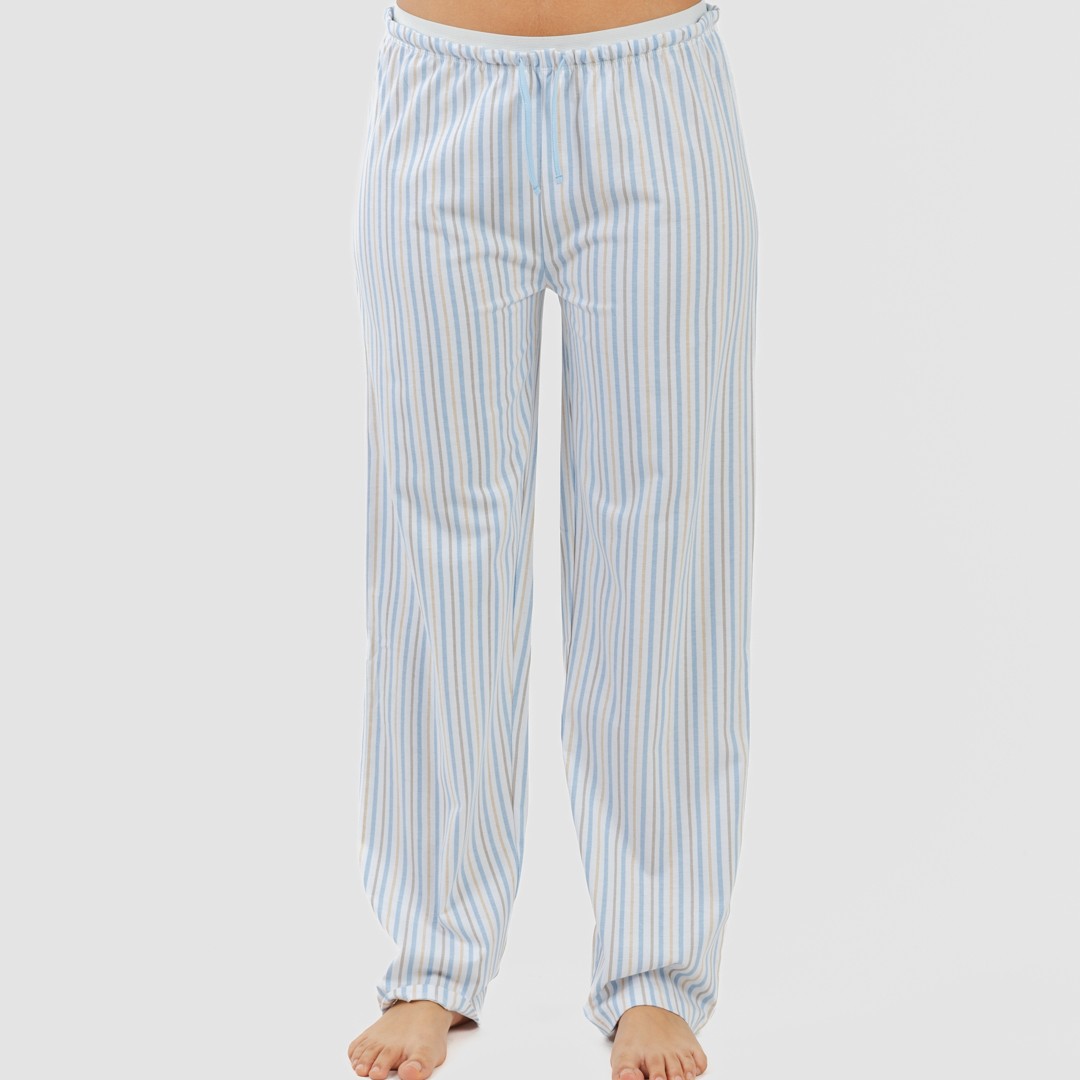 Pijama comprido de algodão azul claro da Bennet