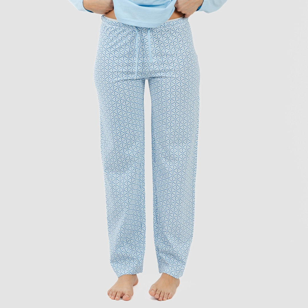 Pijama largo algodón Timon celeste