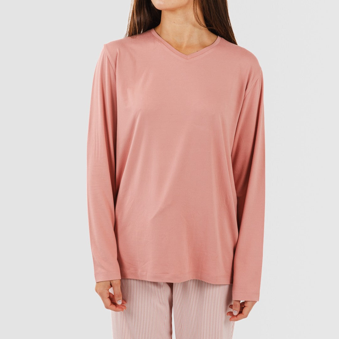 Pijama largo mujer soft Raya Aliena marsala