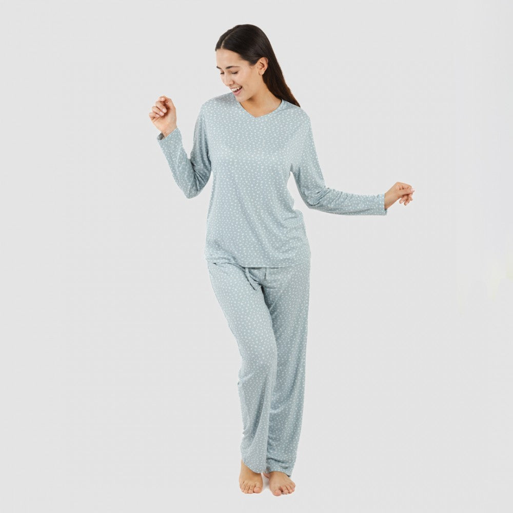 Pijama longo e macio feminino Anita Indigo