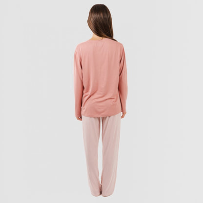 Pijama largo mujer soft Raya Aliena marsala