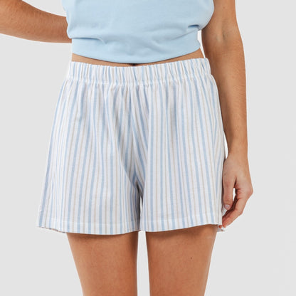 Pijama curto de algodão azul claro da Bennet