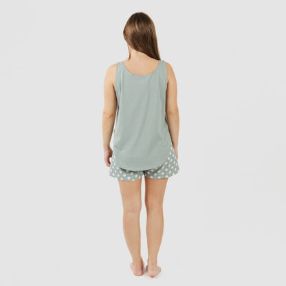 Pijama curto de algodão verde Irati para caça