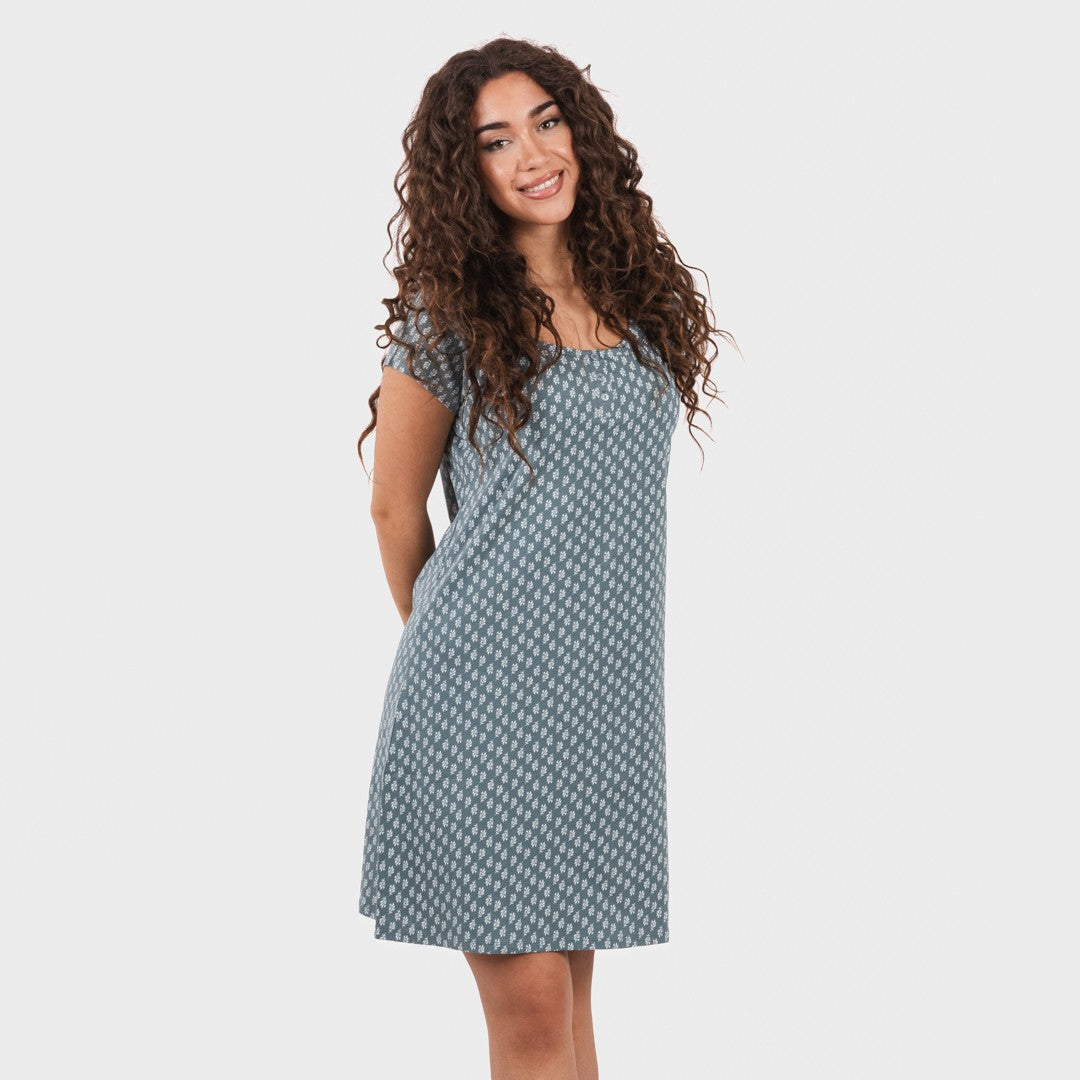 Blusa de algodão Tiara azul-petróleo