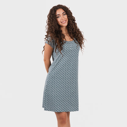 Blusa de algodão Tiara azul-petróleo