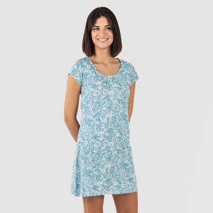 Blusa Hera em algodão azul-petróleo