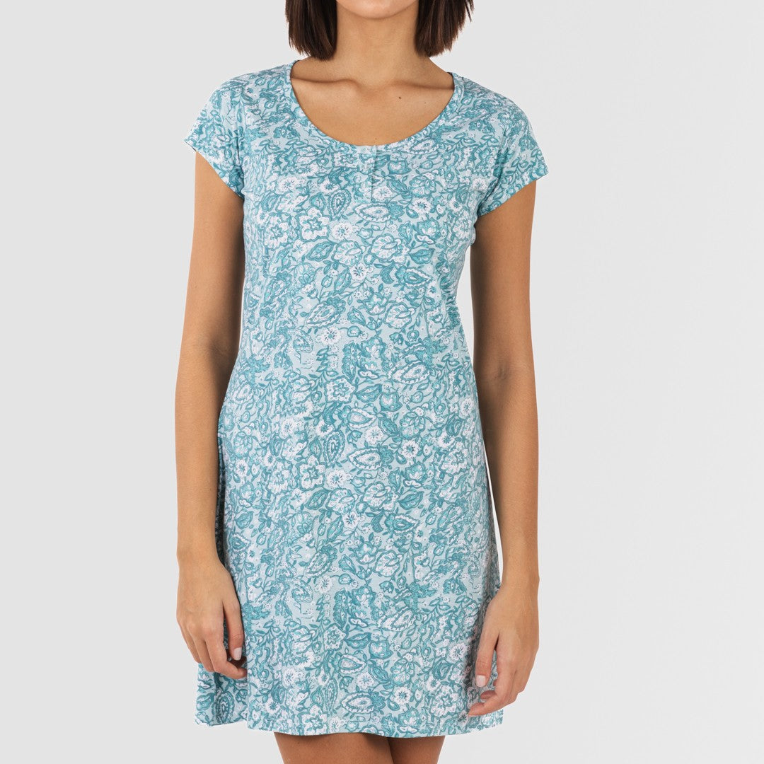 Blusa Hera em algodão azul-petróleo