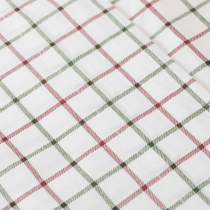 Jogo de lençóis algodão Hank verde bordeaux