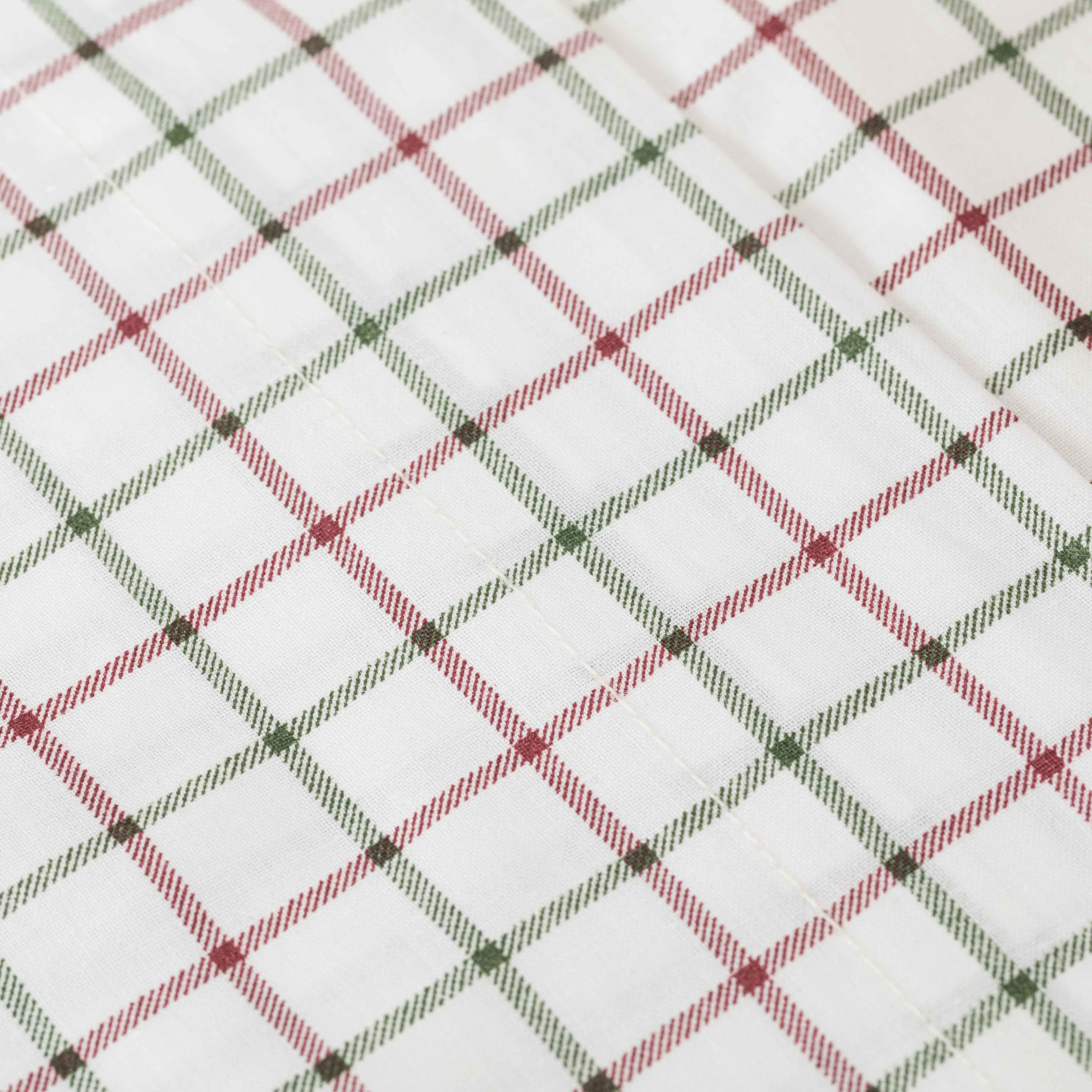 Jogo de lençóis algodão Hank verde bordeaux