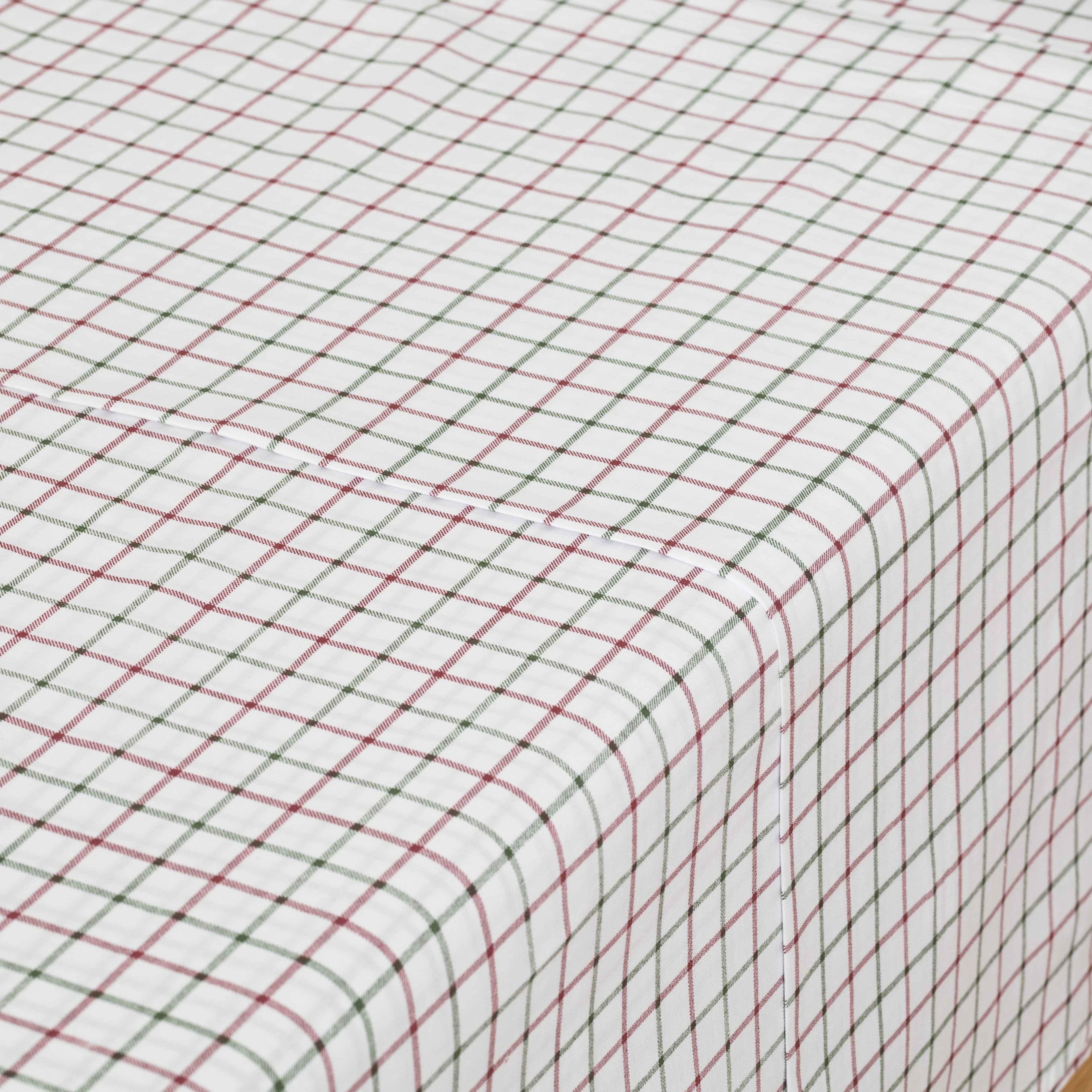 Jogo de lençóis algodão Hank verde bordeaux