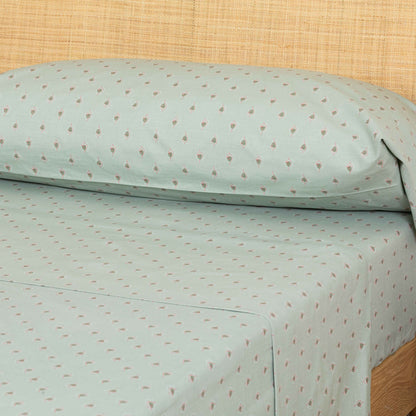 Jogo de lençóis algodão Alessia verde