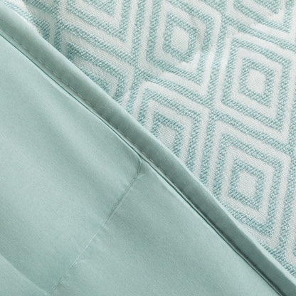 Colcha jacquard chenilla Andres verde tiffany - 120gr