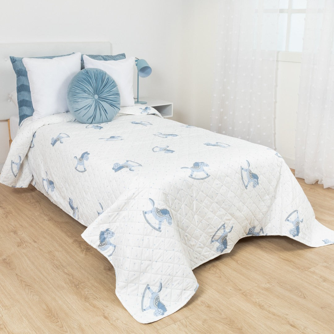 Colcha de cavalo azul claro