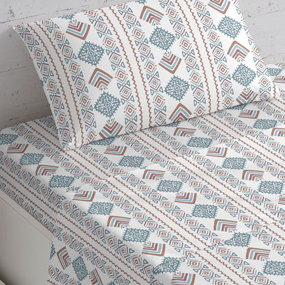 Jogo de lençóis algodão Iker azul indigo