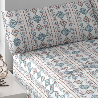 Jogo de lençóis algodão Iker azul indigo