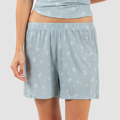 Pijama feminino Adriane com suspensório de viscose em verde água