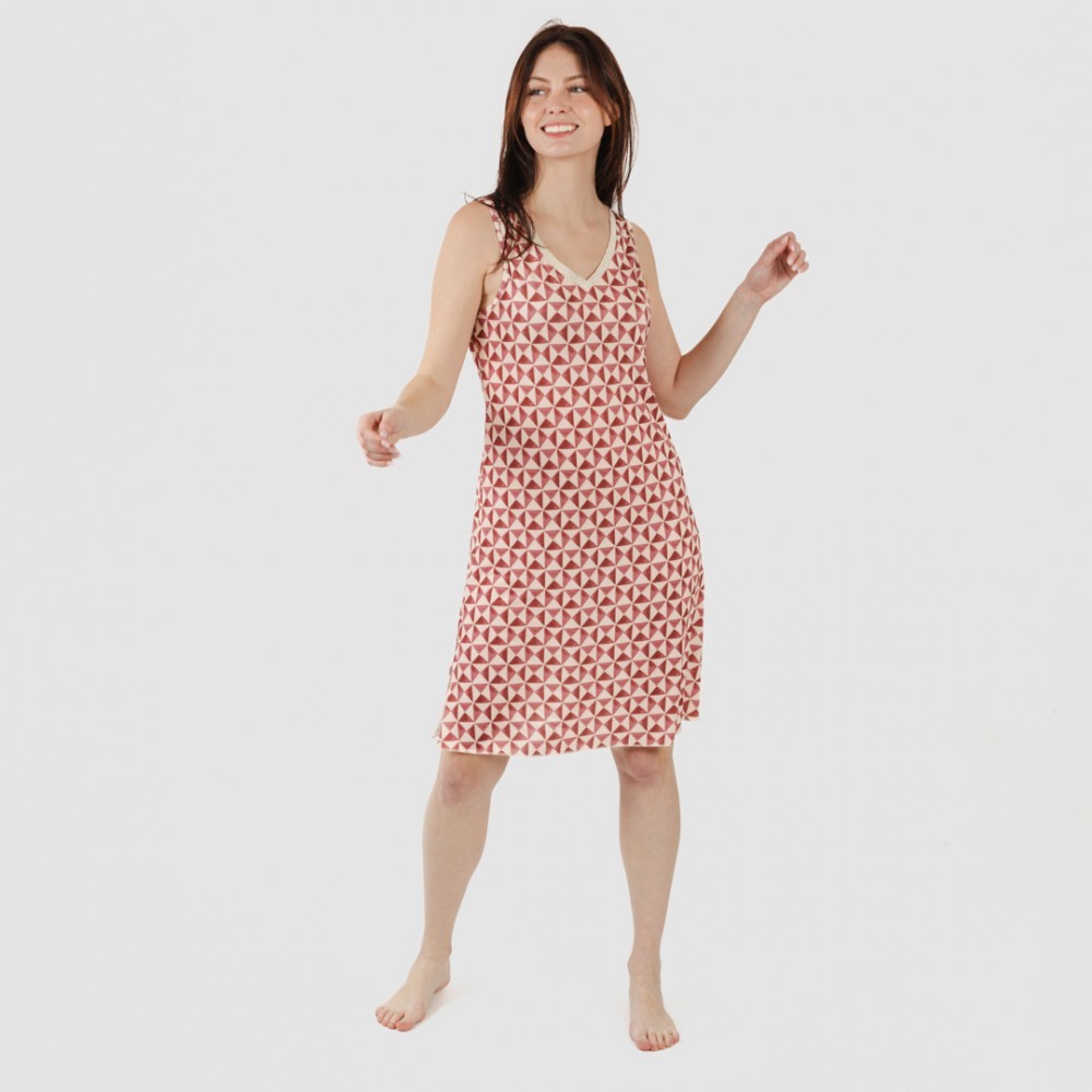 Vestido midi Tucson rosa malva com alças finas