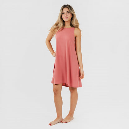 Vestido curto de crepe com alças