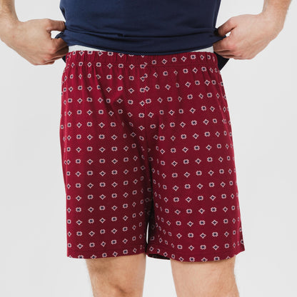 Pijama curto masculino Loui em algodão azul marinho