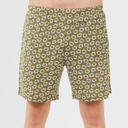 Pijama curto masculino Khalil em algodão verde