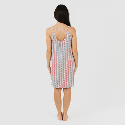 Vestido corto tirantes crepe Villa rosa