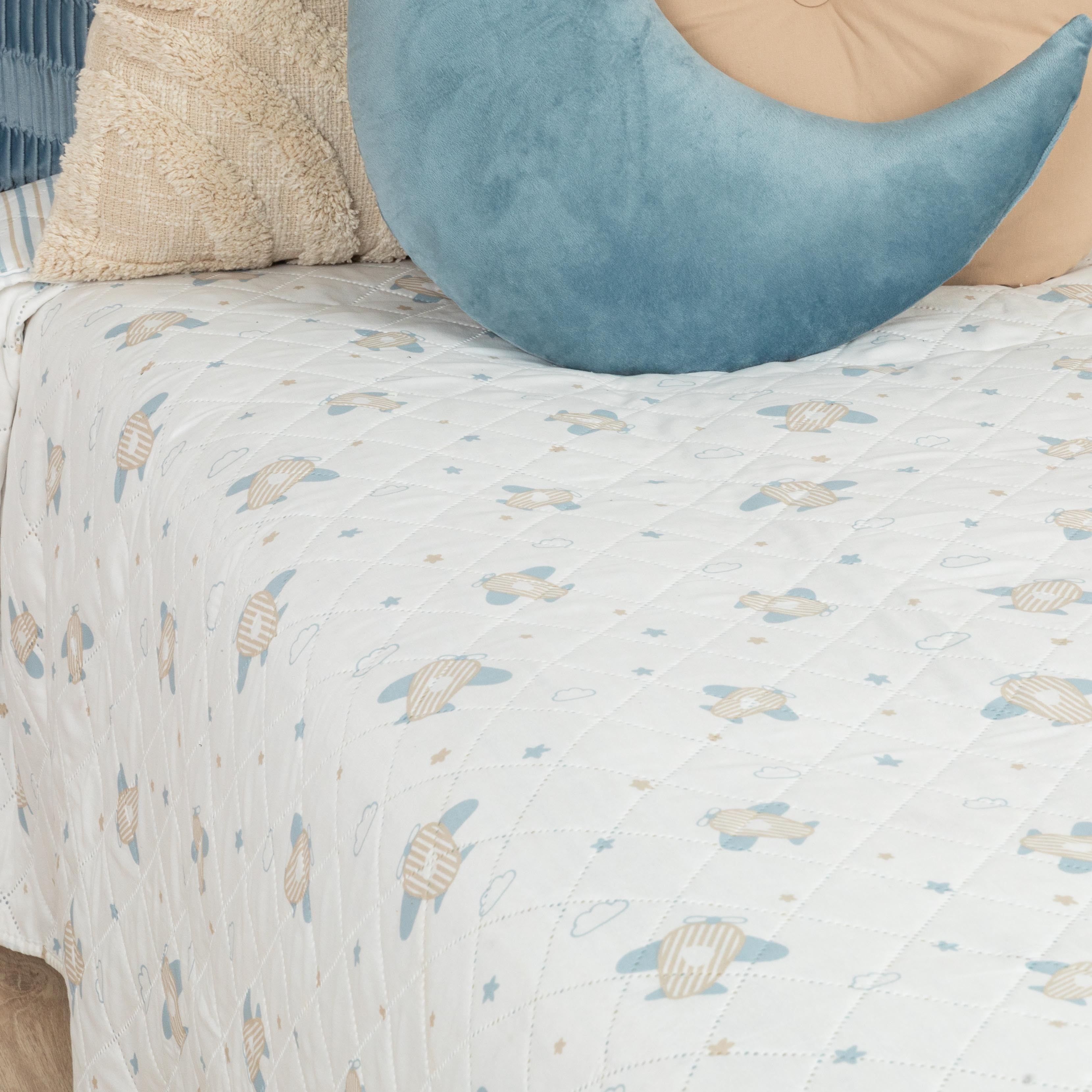 Colcha Bennett com laço índigo