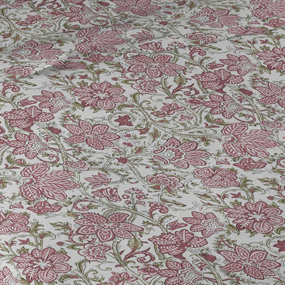 Jogo de lençóis algodão Camelia marsala