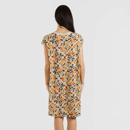 Vestido curto Cilian em crepe com mangas fluidas