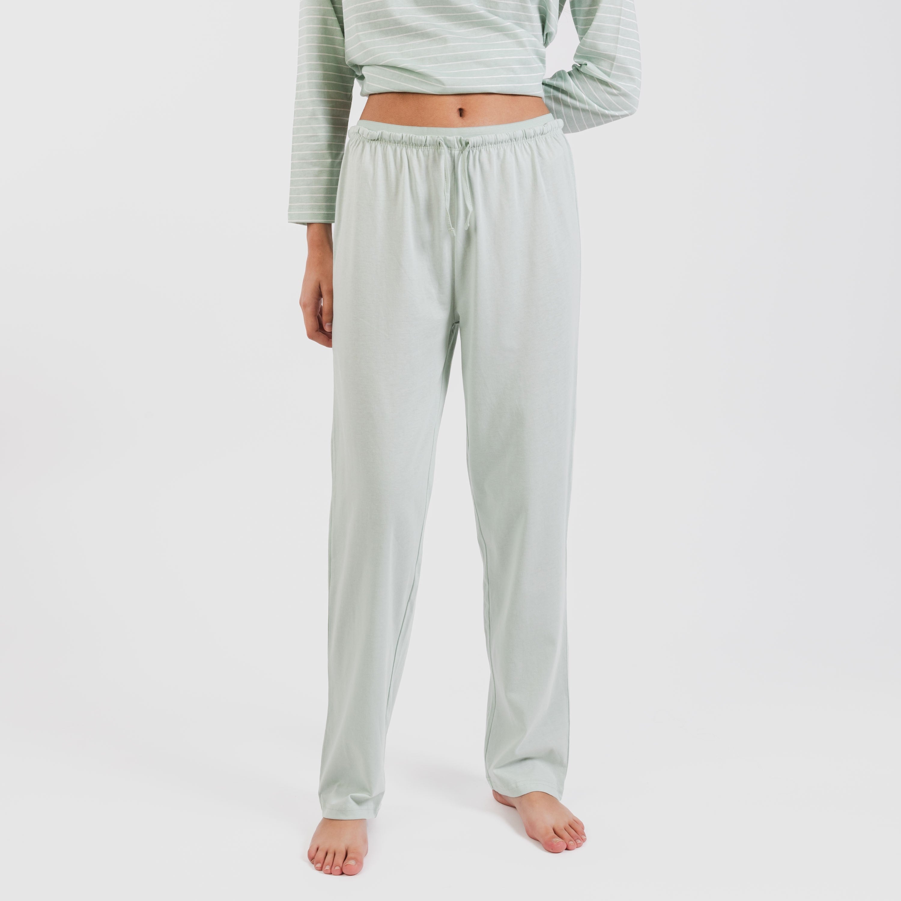 Pijama largo algodón Denis verde tiffany